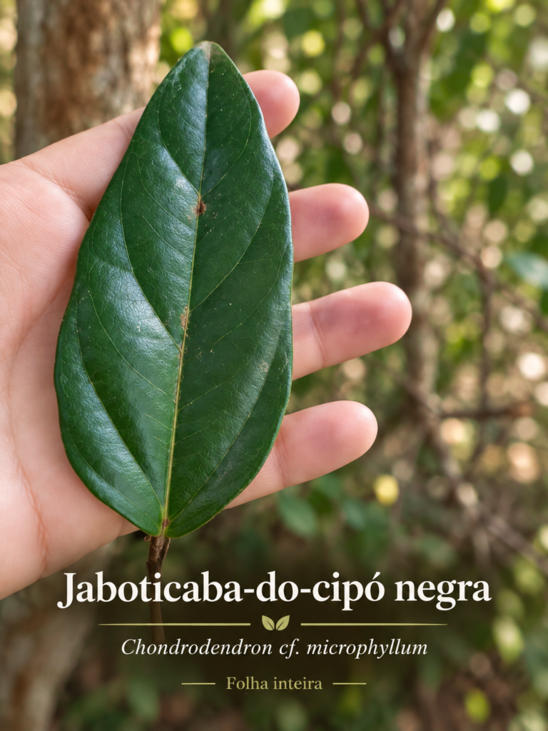 Black fruit and red pulp of Jaboticaba-do-cipó Negra - Chondrodendron cf. microphyllum