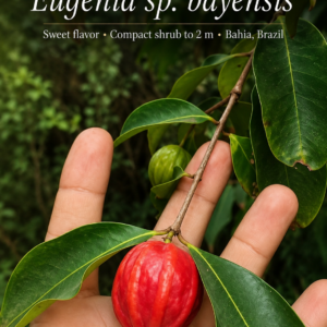 Eugenia sp. “Bayensis” – Sweet & Very Juicy Red Bahia Fruit, Compact Tree (September Pre-Sale)
