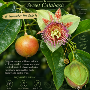 Passiflora maliformis — Sweet Calabash, Ornamental & Edible Passionfruit (November Pre-Sale) 10 Seeds Pack